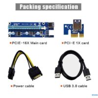 USB 3.0 60CM PCI-E Express Powered Riser Card Extender Cable 1xto16x