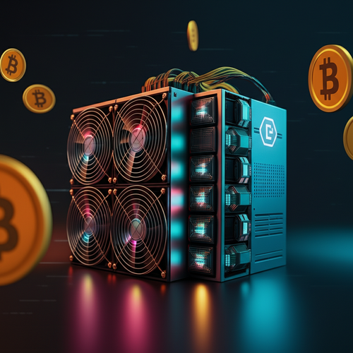 ASIC mining hardware setup for efficient cryptocurrency validation and mining