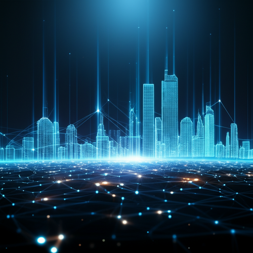 Digital economy concept with cryptocurrency icons and global network connections