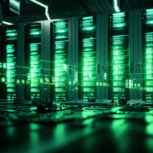 Advanced ASIC mining hardware representing innovation and sustainability in cryptocurrency mining