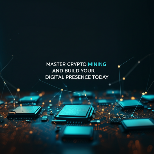 Cryptocurrency mining hardware and digital engagement concepts illustrating the crypto ecosystem