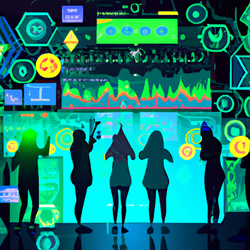 Crypto mining hardware and social media icons representing OneMiners and IceRiver EU