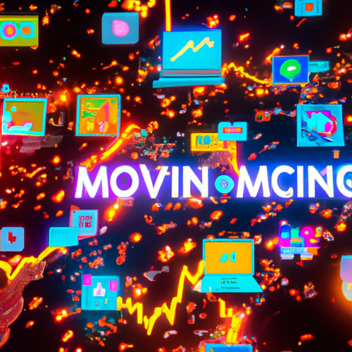 Visual representation of crypto mining and social media marketing on Instagram and Pinterest