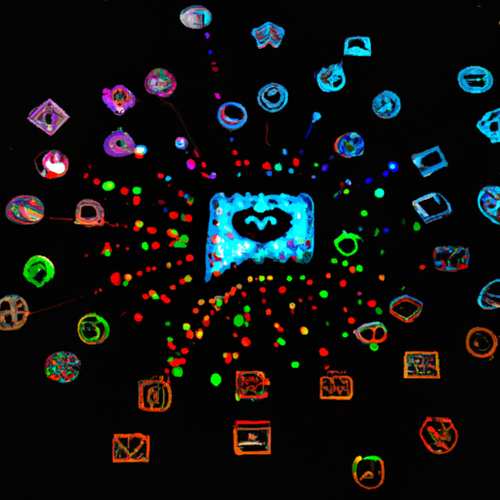 Social media icons alongside crypto mining rigs representing engagement by OneMiners and IceRiver EU