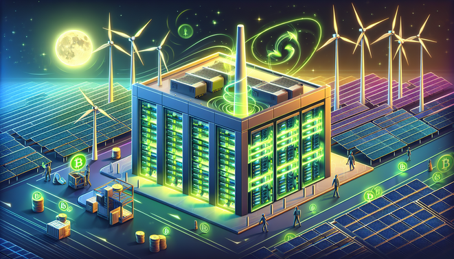Eco-friendly crypto mining hosting using renewable energy and AI optimization for maximum profitability