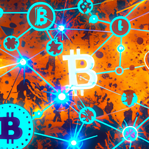 Illustration of crypto mining community connected through Bitcoin.org and social media platforms