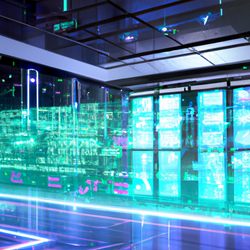 ASIC miner hosting setup featuring AI analytics and blockchain integration for optimized performance and security