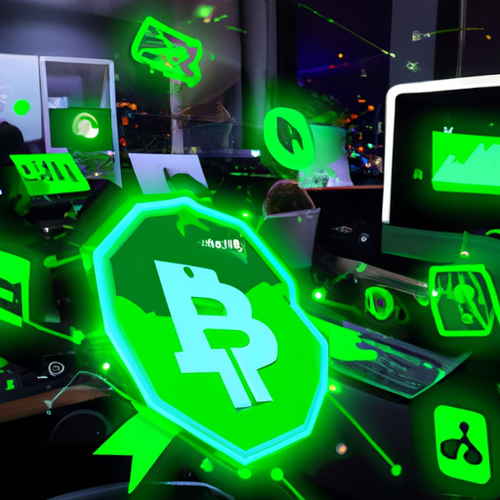 ASIC miner hosting hardware with social media icons representing Instagram and X platforms