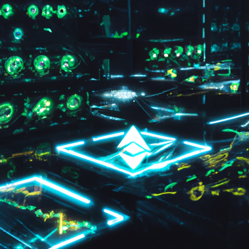 ASIC mining hardware and hosting setup with CoinMarketCap market data visualization