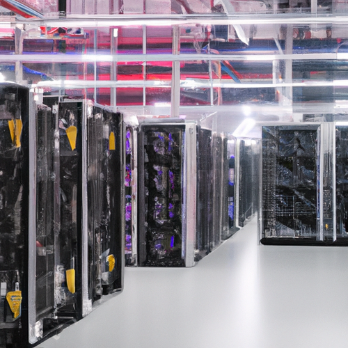 ASIC mining rigs hosted in a professional mining farm with advanced cooling and power infrastructure