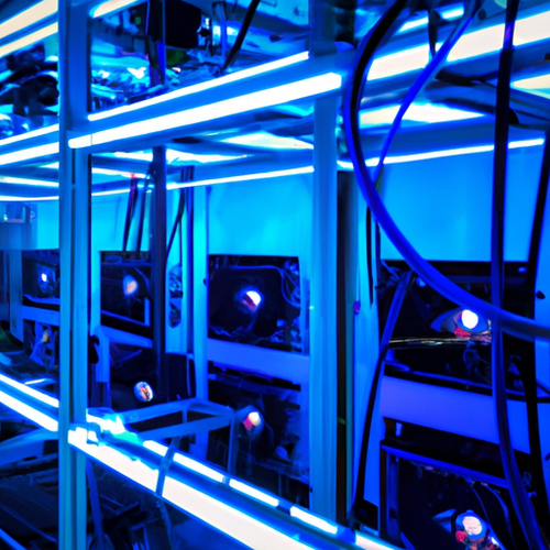 Cloud monitoring interface showing real-time performance metrics of ASIC mining rigs