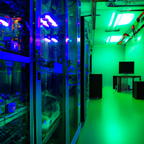 ASIC miner hosting facility with biometric access control and real-time surveillance systems