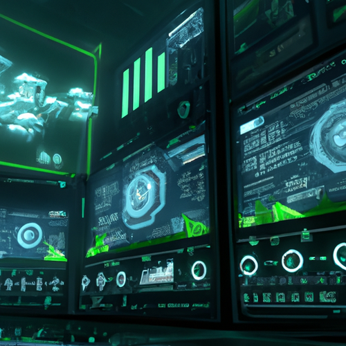 ASIC miner hardware monitored by AI-driven analytics system for predictive maintenance