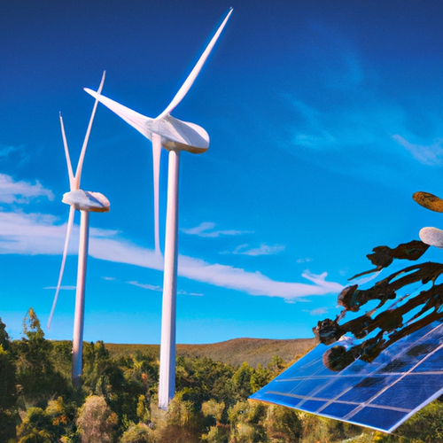 Solar panels and wind turbines used for eco-friendly ASIC miner hosting powered by hybrid renewable energy