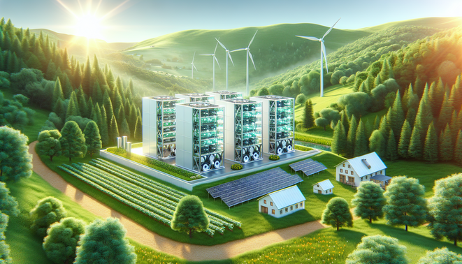 Green energy powered cryptocurrency mining hosting facility in Europe