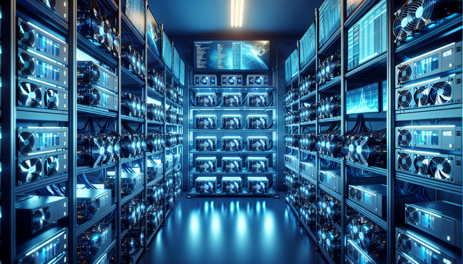 Cryptocurrency mining rig with optimized software monitoring and energy efficiency tools