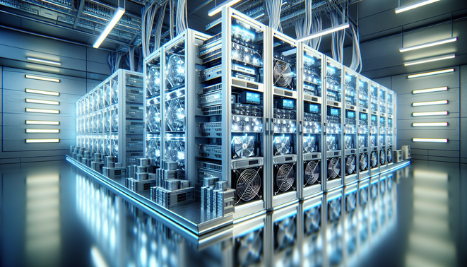 On-premise cryptocurrency mining facility with servers in Europe