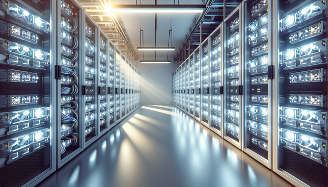 Cryptocurrency mining rigs operating with energy-efficient cooling and hardware for sustainable mining in Europe