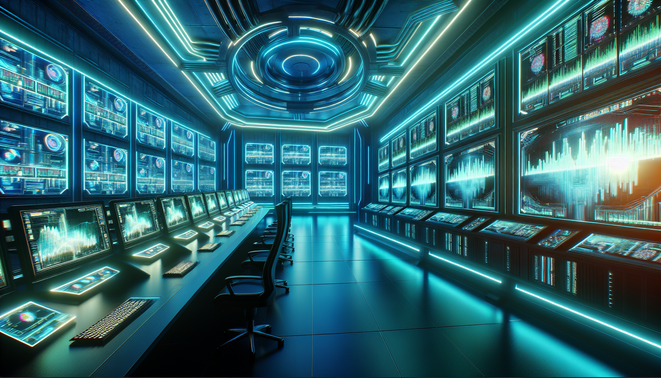 Smartphone screens displaying real-time monitoring dashboards of cryptocurrency mining farm performance