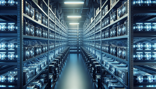 Close-up of cryptocurrency mining equipment being cleaned and cooled to ensure efficient operation