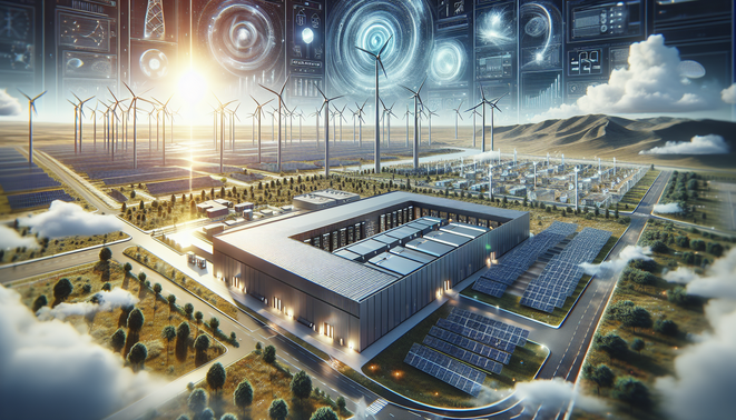 Eco-friendly cryptocurrency mining data center in Europe utilizing renewable energy and advanced cooling