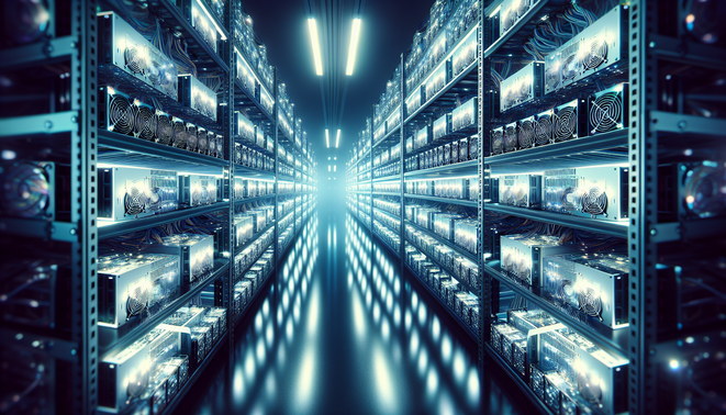 Close-up of an ASIC miner being cleaned to maintain hardware efficiency and longevity