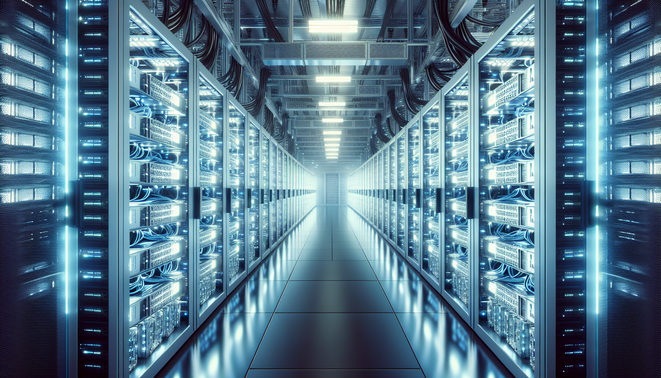 ASIC miner hardware hosted in a secure, energy-efficient data center for optimized cryptocurrency mining