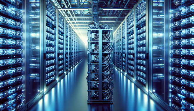 Crypto mining hardware hosted securely in a professional mining facility