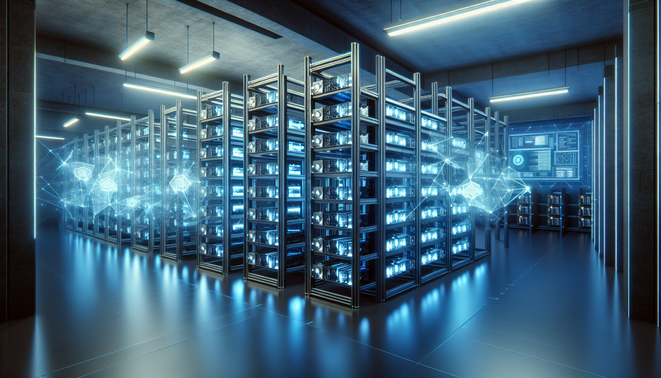 Graphic showing cryptocurrency mining pool network improving mining efficiency in 2026