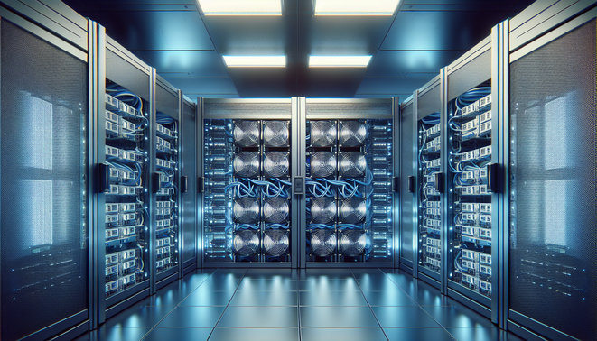 Cryptocurrency mining rig setup with cooling and security features