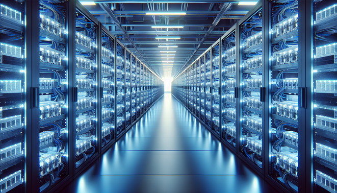 Cryptocurrency mining hardware in a European hosting facility with energy-efficient infrastructure