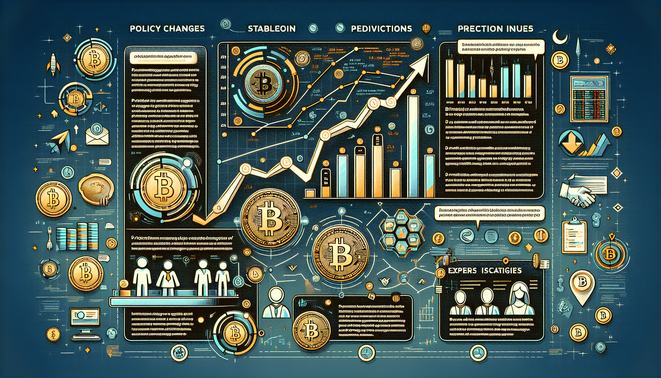 Bitcoin chart showing rising prices alongside regulatory documents and mining hardware