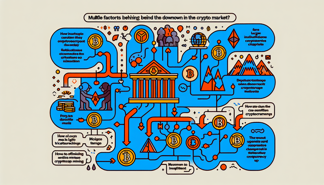 Graph showing cryptocurrency market trends amid a downturn