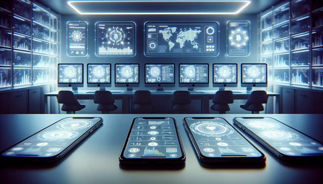 Mobile phone showing live crypto mining stats using OneMiners and CircleHash apps