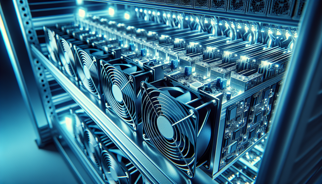 ASIC miner hardware undergoing efficient maintenance for optimal cryptocurrency mining performance