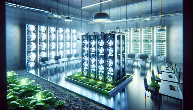 Advanced energy-efficient cryptocurrency mining rig using optimized hardware and cooling systems for sustainability