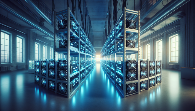 Cryptocurrency mining hardware in an energy-optimized European hosting center