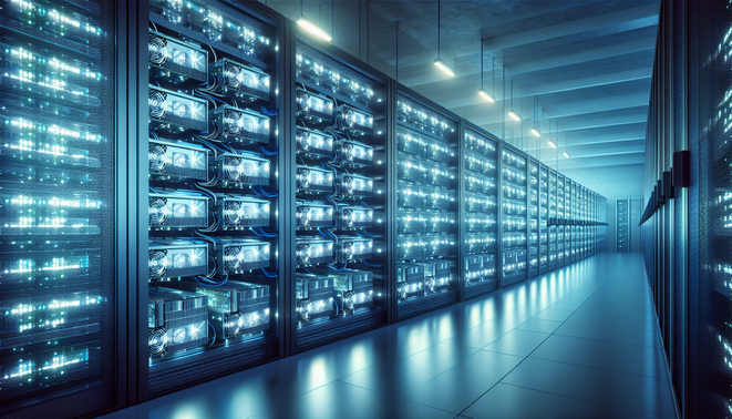 ASIC crypto mining hardware hosted in a European cloud mining data center for optimized performance