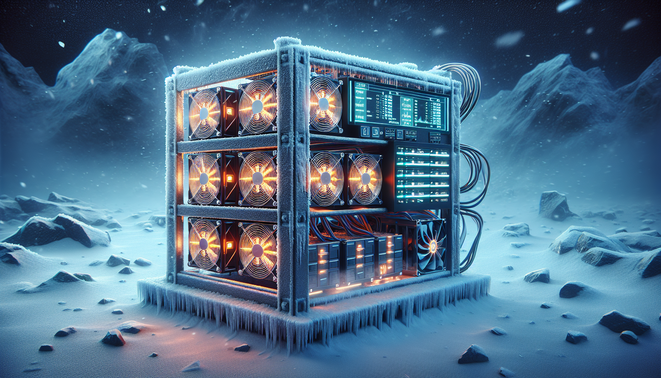 Bitcoin mining equipment illustrating 2026 trends in profitability and hashrate during crypto winter