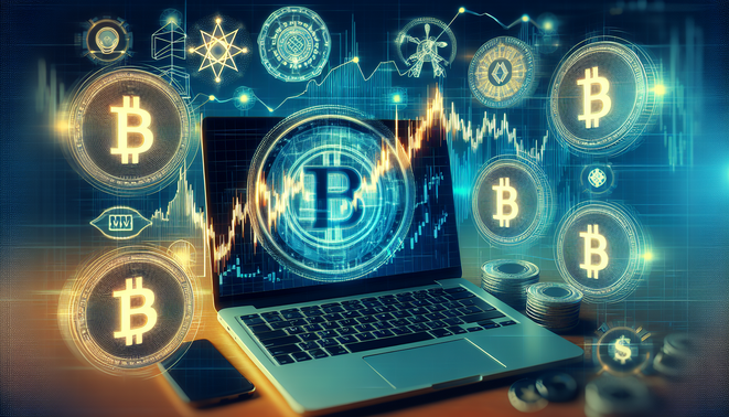 Chart illustrating cryptocurrency market trends, ETF flows, and political impact