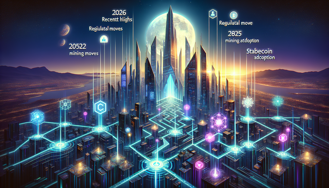 Graphical representation of cryptocurrency market trends and challenges in 2026