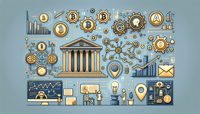 Graphical representation of cryptocurrency trends and AI integration for 2026 outlook
