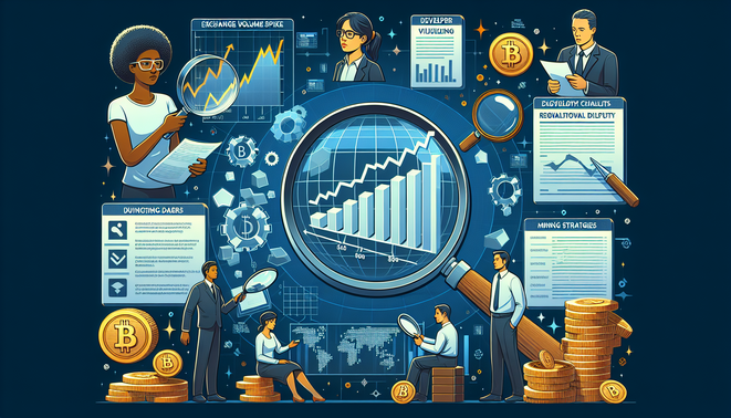Graph showing cryptocurrency market trends with icons representing AI and Binance