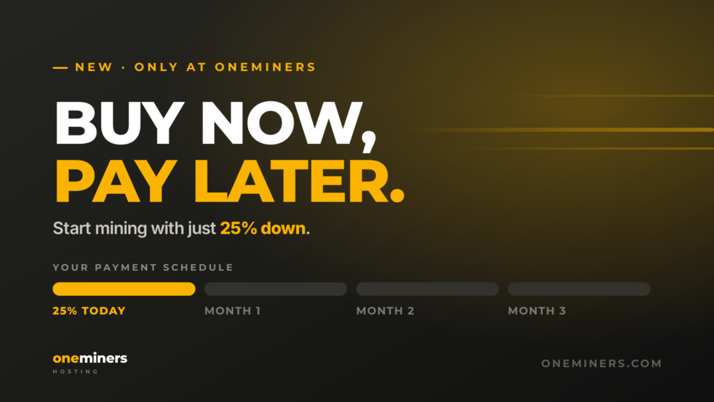 Buy Now, Pay Later for Bitcoin Miners: Start With 25% Down
