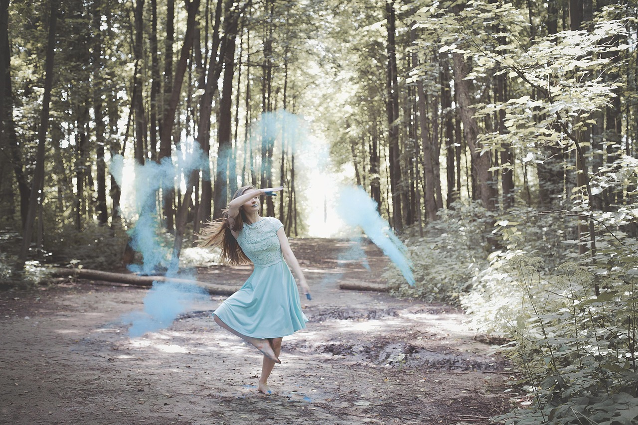 holi, a girl in a dress, blue dress, colorful powder, holi, holi, holi, holi, holi