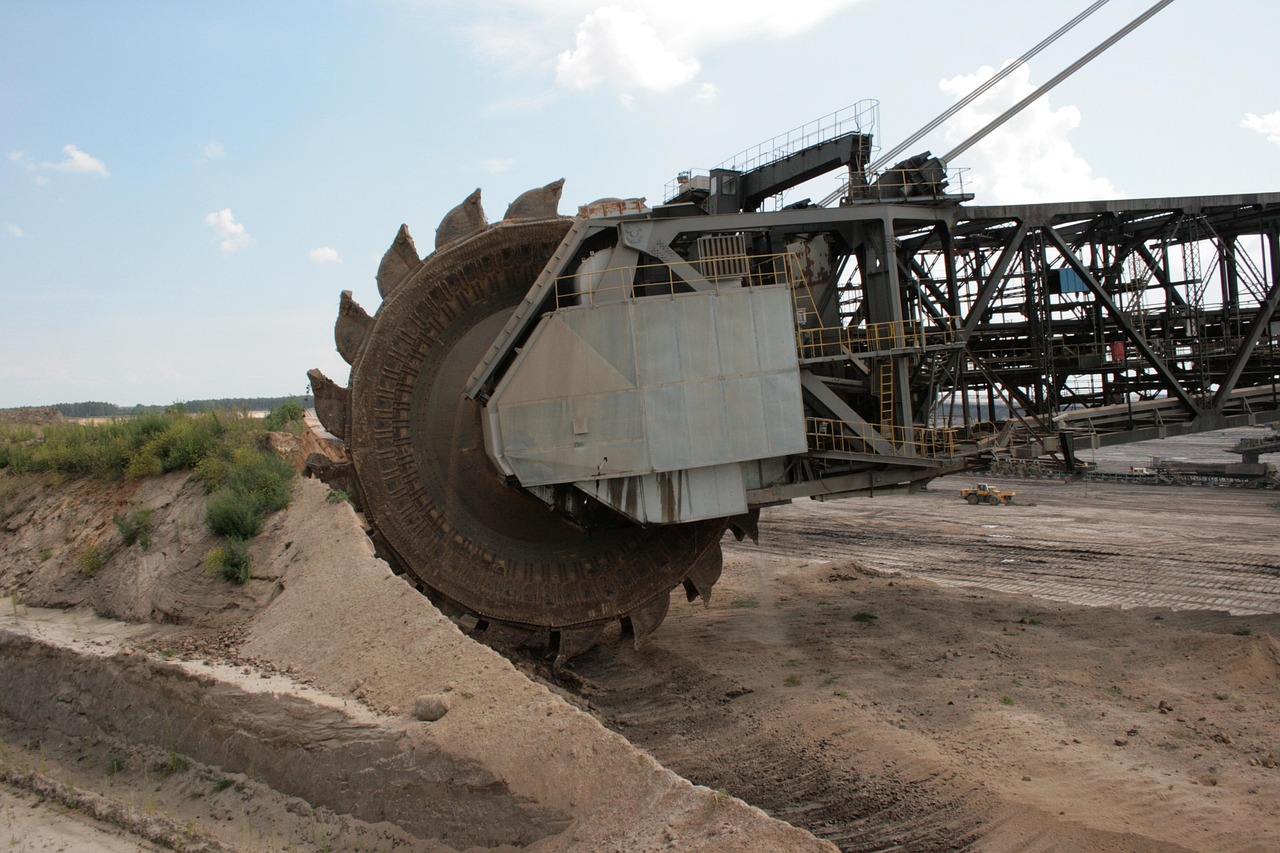 open pit mining, coal, bucket wheel, mining, excavator, lignite, industry, paddle wheel, bucket wheel, mining, mining, mining, mining, mining