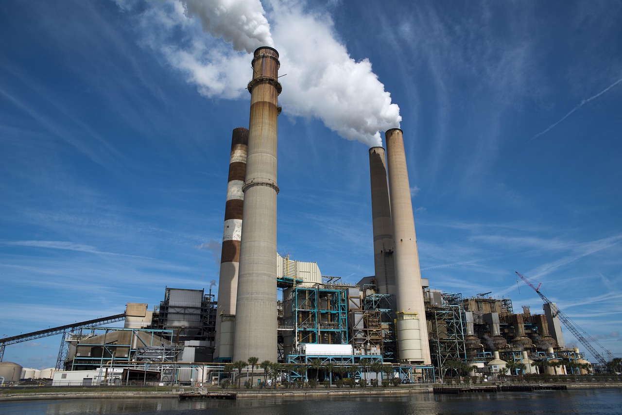 power plant, nature, ruskin fl, florida, ruskin florida, smoke stack, plant, power, industry, energy, industrial, steam, factory, pollution, smoke, gas, tower, stack, pollute, blue plant, blue smoke, blue energy, blue plants, blue power, blue pollution, blue industry