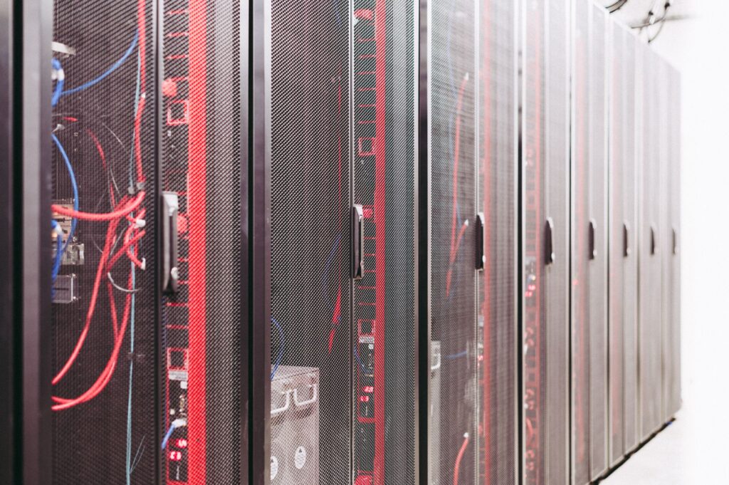 System with various wires managing access to centralized resource of server in data center