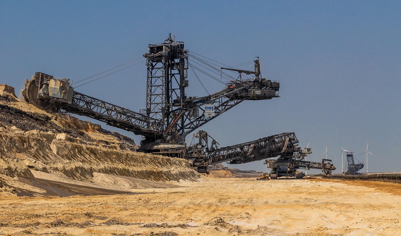 open pit mining, bucket wheel excavators, excavator, money, industry, mining, brown coal, energy, industrial plant, degradation, technology, paddle wheel, in the, coal mining, weaners, overburden