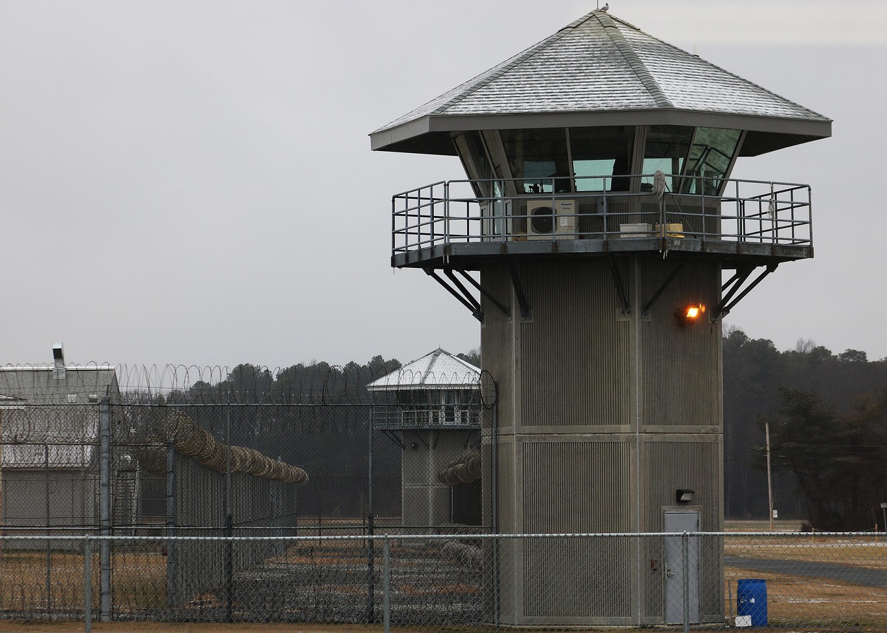 prison, jail, security, wire, penitentiary, tower, gray security, gray prison, prison, prison, prison, prison, prison, jail